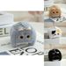 Cat Keychain Fluffy Adorable Plush Toy Soft Cartoon Square Kitty Bag Charm_voghion.com