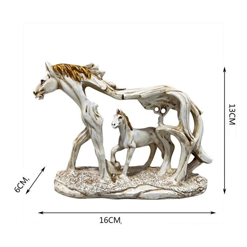 European Style Ornament Feng Shui Galloping Horse Statue Resin Craft Study Room Decoration_voghion.com