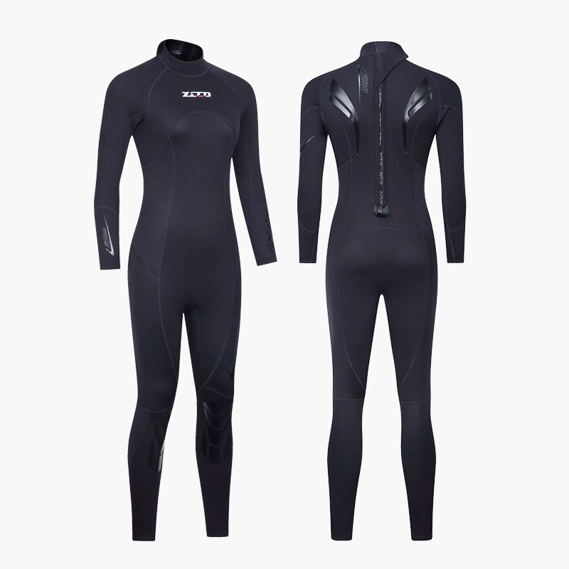 New 3MM wetsuit male one-piece long sleeve female thick warm swimsuit floating wetsuit surf jellyfish_voghion.com