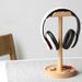 Headphone Stand Black Walnut Wooden Over-Ear Headset Rack Minimalist Solid Wood Hanger_voghion.com