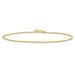 14K 10 Inch 1.4mm Diamond-cut Round Open Link Cable With Lobster Clasp Anklet_voghion.com