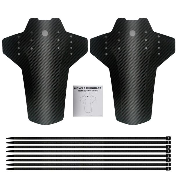Mountain Mudguard Downhill Bike Carbon Fiber Pattern Mud Tile MUDGUARD Bicycle Accessories_voghion.com