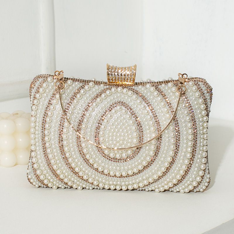 Pochette da sera vintage tempestata di perle con dettagli in cristallo, elegante mini borsa per cene di gala e ricevimenti di nozze_voghion.com