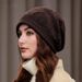 Women's Hats Autumn And Winter Wool Hat With Curled Brim Knitted Cap And Cold Hat For Women, Single Layer Thin Pile Hat To Make Your Face Look Smaller_voghion.com