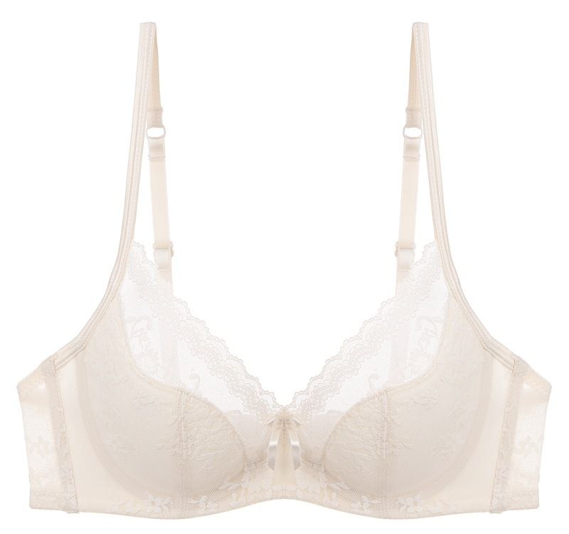 Women's Intimates Underwear Big Chest Small Soft Steel Ring Bra Thin Cup Lace Bra Set For Women_voghion.com