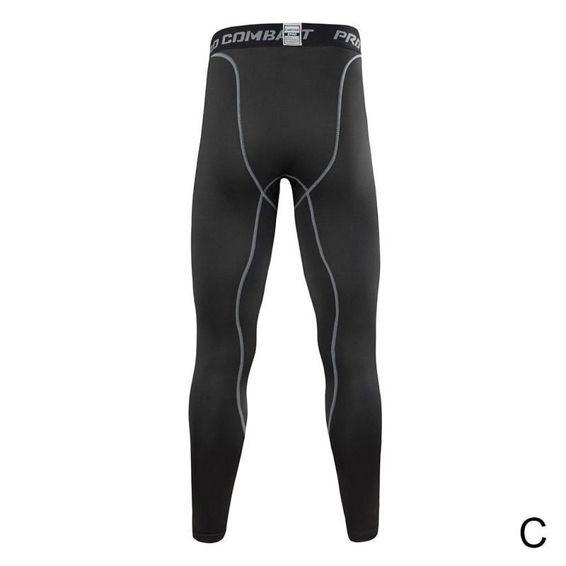 Leggings de gymnastique pour hommes, chaussures de compression, pantalon de basket-ball pour hommes, Leggings noirs d'entraînement, tuyau d'entraînement_voghion.com