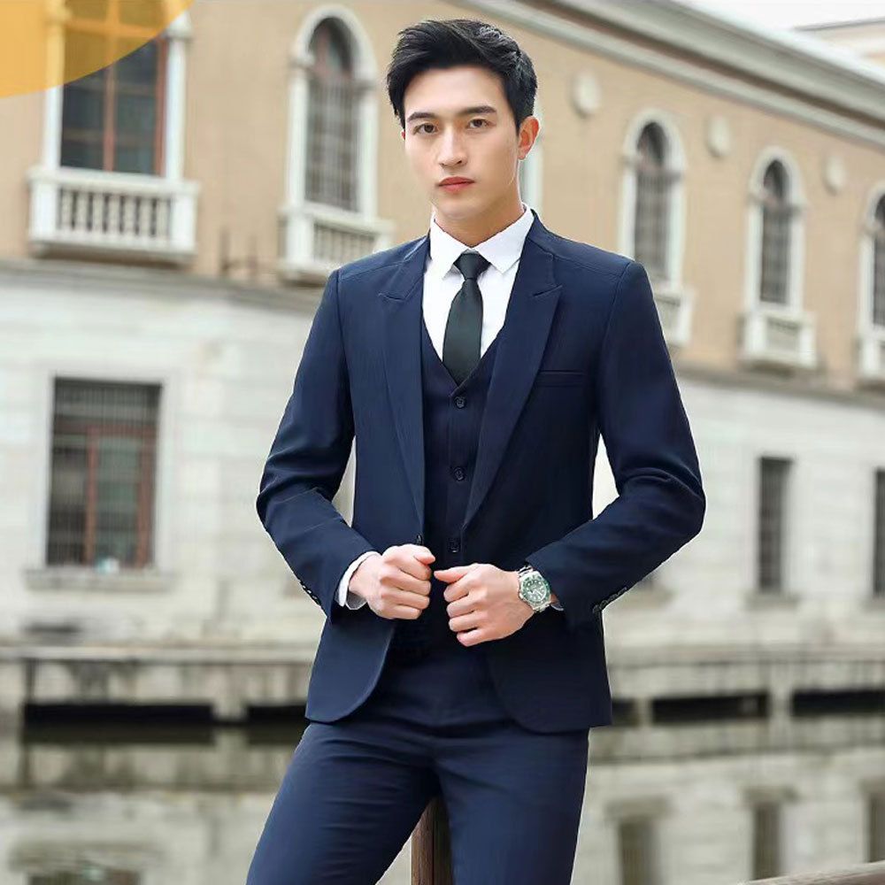 Üzleti lezser háromrészes férfi öltöny_voghion.com