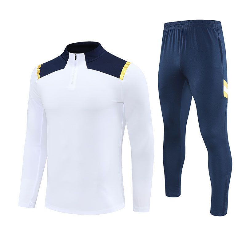 Half-Zip Pullover Football Training Suit Set 2526 Long Sleeve Autumn Winter On-Field Knitted Sportswear_voghion.com