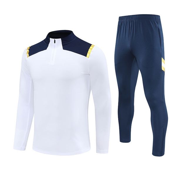 Half-Zip Pullover Football Training Suit Set 2526 Long Sleeve Autumn Winter On-Field Knitted Sportswear_voghion.com
