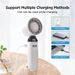 5000mAh Handheld Rechargeable Fan - 100 Wind Speeds Portable Mini Camping Cooler 12H Runtime_voghion.com