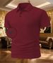 Men's Simple Business Casual Lapel Tops For Men, Exclusive Bull Head Embroidered Polo Shirts_voghion.com