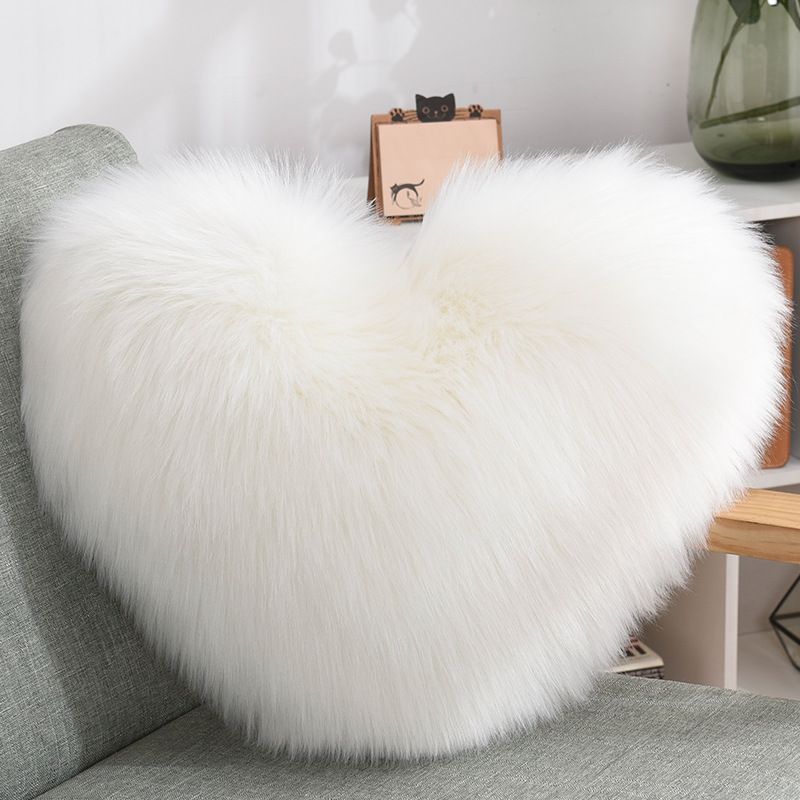 Coussin en peluche en forme de cœur avec noyau pour canapé, taille, chaise de bureau_voghion.com