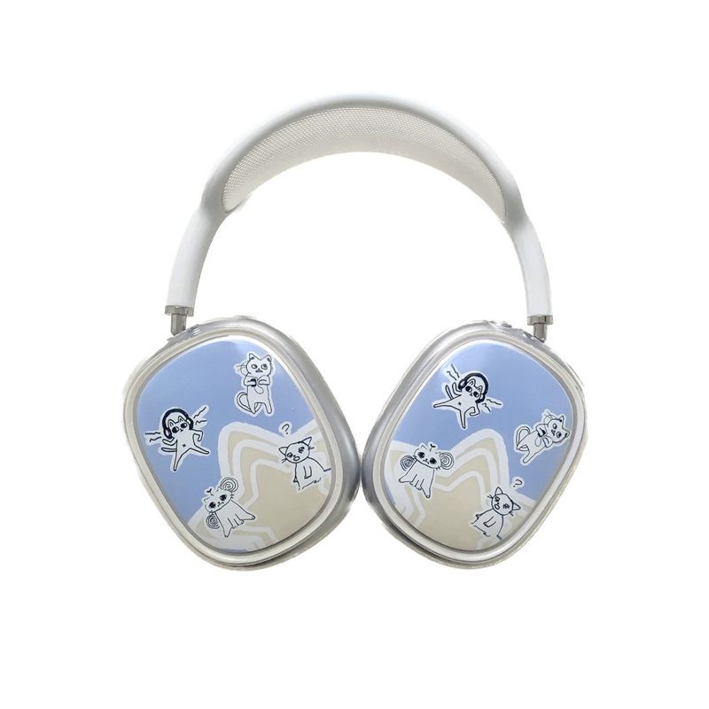 Estuche para auriculares Airpods Max con Bluetooth y pantalla completa de TPU para animales pequeños_voghion.com