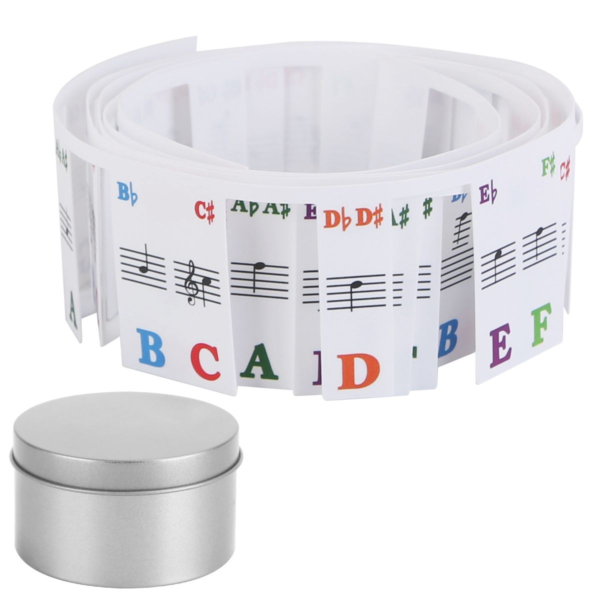 Piano Keyboard Stickers Removable Piano Key Labels PVC Piano Notes Guide without Glue for Beginners Kids_voghion.com