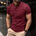 Men's Premium Cotton Blend Polo Shirt – Classic Henry Collar, Breathable & Stylish For Summer Casual & Sports_voghion.com