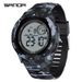 Camouflage Digital Watch With LED Backlight, Alarm, Stopwatch, Waterproof For Men & Women Alarm Clock Multifunctional Electronic Watch_voghion.com