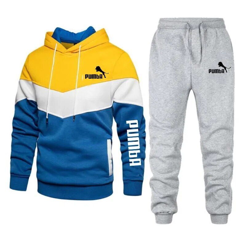 Nouveaux ensembles automne-hiver pour hommes, capuche zippée et pantalon, survêtement décontracté, vêtements de sport pour hommes, vêtements de marque, survêtement_voghion.com