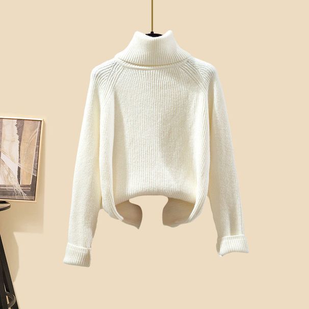 Abbigliamento da donna Giacca cardigan con maglione sottile Pantaloni a gamba larga Completo tre pezzi_voghion.com