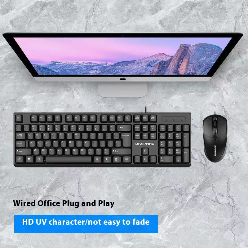 Emperor Leopard 310 Wired USB Set Game Office Notebook Waterproof Installation Suspended Keyboard and Mouse_voghion.com