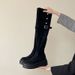Two-Way Fold Thick-Soled Long For Women 2024 Winter New Chunky Heel Over-the-Knee Riding Boots Spring Autumn Style_voghion.com