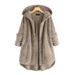 Women's Clothing hooded double faced fleece sweater fashionable medium and long plus size _voghion.com