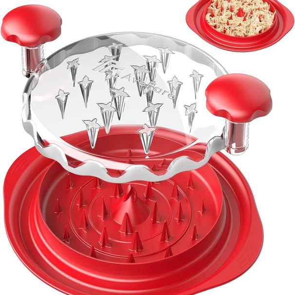 Tritacarne multifunzione – Estrattore portatile per pollo, maiale e manzo con coperchio trasparente (3 colori)_voghion.com