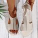 Flat For Women In The Summer Of 2025, New Round Open Toe Design, Side Empty Bag, Heel Outer, Oversized Sandals_voghion.com
