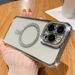 Luxus Transparent Glitter Wireless Charging Für Magsafe Fall Für iPhone 14 13 12 11 Pro Max Plus Plating Stoßstange Abdeckung fälle_voghion.com
