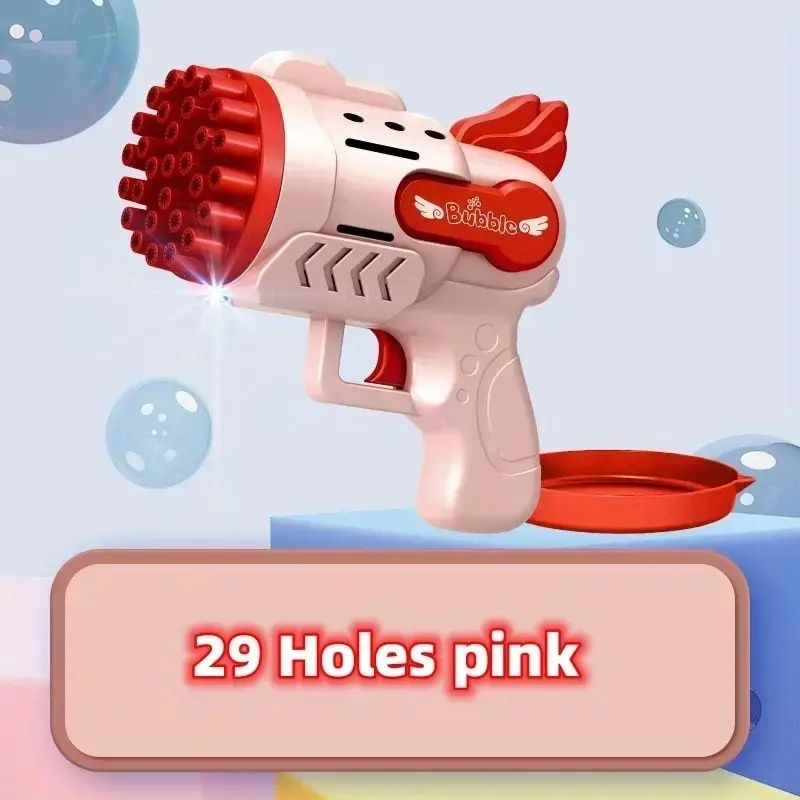 1 pièce, lanceur de bulles coloré avec fusée à savon automatique - Parfait pour les fêtes de petits garçons et filles, les mariages,_voghion.com