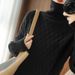 Winter New Fried Dough Twists High Collar Pullover Sweater Women's Loose, Casual, Versatile, Warm, Lazy Knit Backing_voghion.com