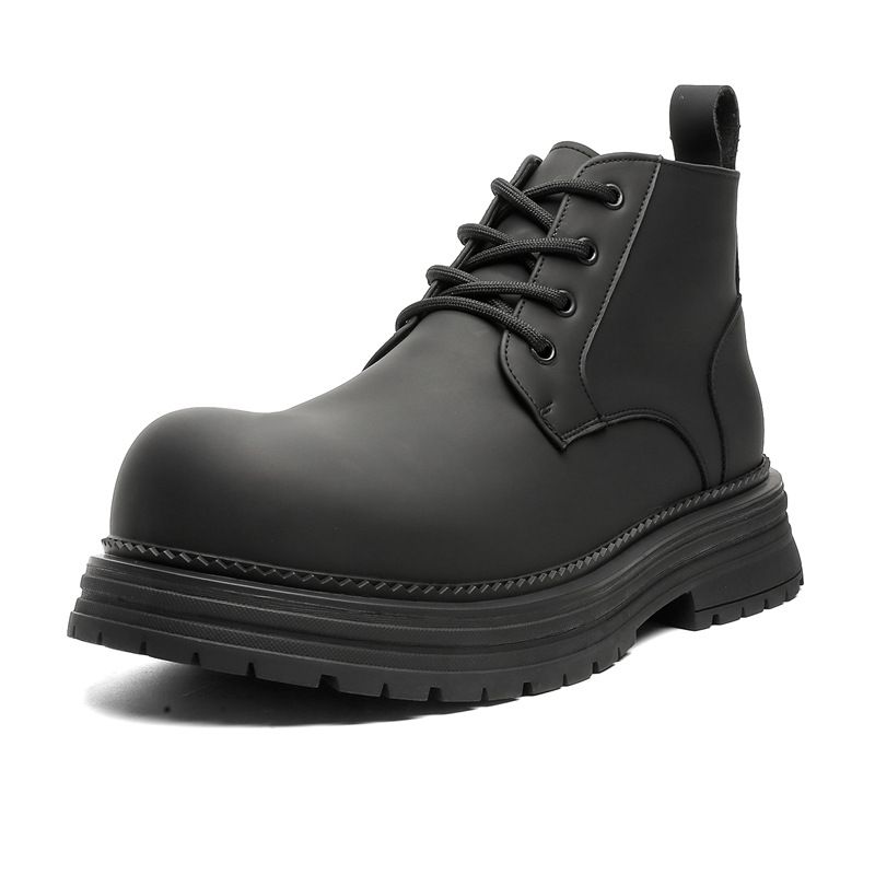 Large Size American High-top Tooling Boots Men's Martin Boots High Street Thick-soled Heightening Retro Short Boots_voghion.com
