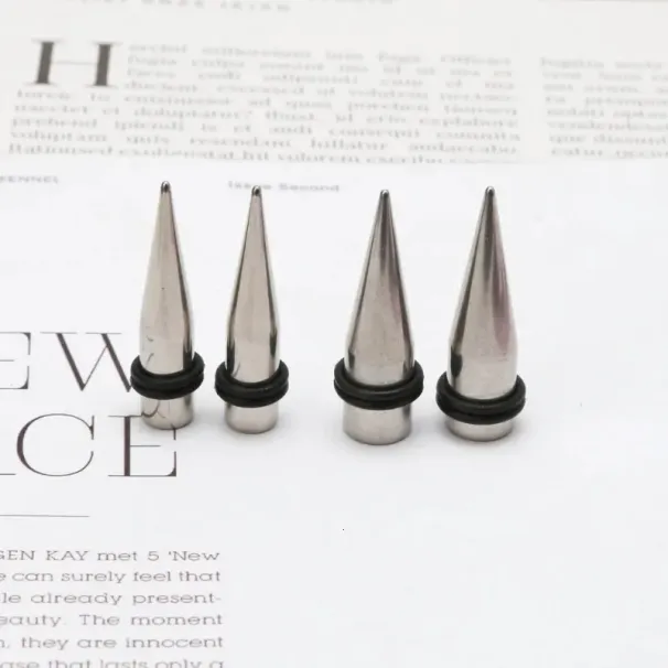 2 paia di orecchini a bottone e tunnel in acciaio inossidabile, gioielli alla moda per il corpo 241217_voghion.com