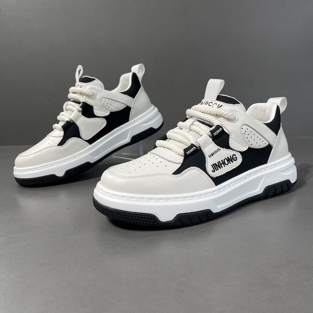 Board 2025 Frühling Echtes Leder Kleine Weiße Und Vielseitige Herren Casual Sport Trendy Schuhe_voghion.com