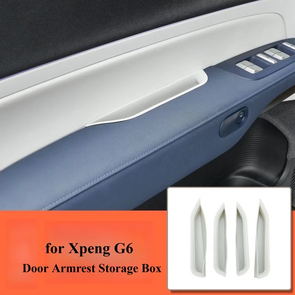 For Xpeng G6 2023-2025 Car Door Storage Box Door Slot Armrest Silicone Non-slip Storage Door Handle Organizer Stowing Tidying_voghion.com