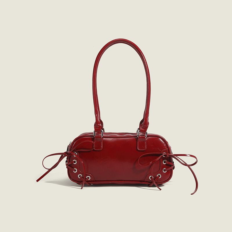 Heart Boston Women's Strap 2025 Early Spring New Large Capacity Shoulder Armpit Lined Textured Pillow Bag_voghion.com