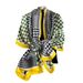 New Women's Thousand Bird Grid Checkered Lijing Forged Thin Shawl Beach Scarf Simulation Silk Neck_voghion.com