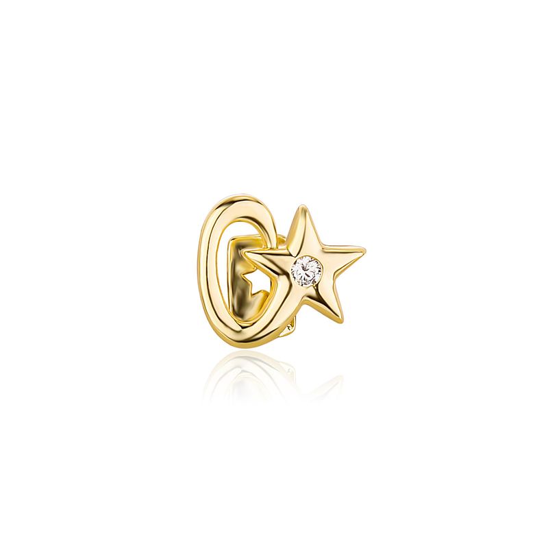 Dent en or plaquée Jin Ao, véritable étoile à cinq branches, diamant ultra brillant, ne se décolore pas, haut de gamme, personnalité_voghion.com