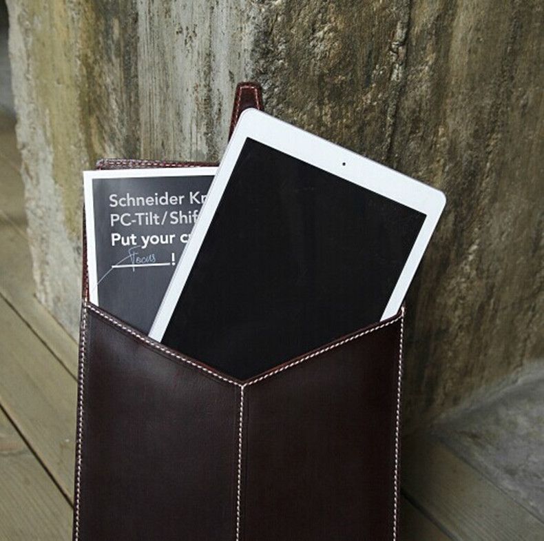 A4-map computerhoes van koeienhuid, echte hoogwaardige, eenvoudige multifunctionele leren map_voghion.com