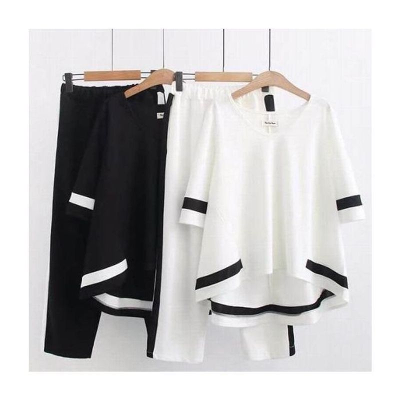  women's clothing to reduce age, fat mm, slimming and belly-covering suit pants, fat mother summer clothes, fashionable and thick legs_voghion.com