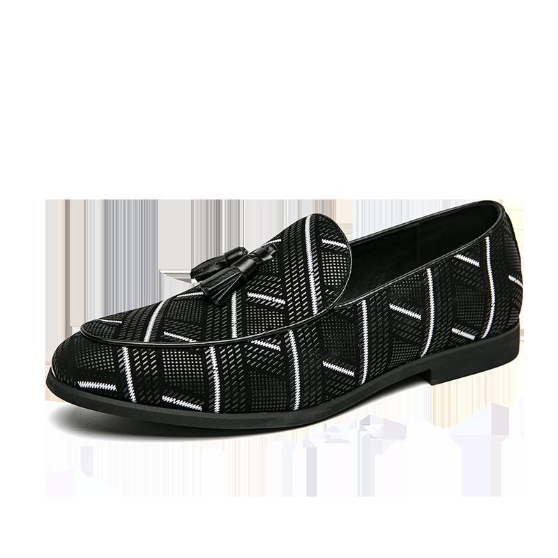 2025 Herren Slip-On Trendy Fashion Schuhe Große Größe 48 Ethno-Stil One-Push Lazy Leder Loafer_voghion.com