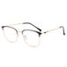 Metal Casual Business Eyeglass Frame Eyebrow Non-Magnetic Titanium Alloy Myopia Anti-Blue Light Flat Glasses_voghion.com