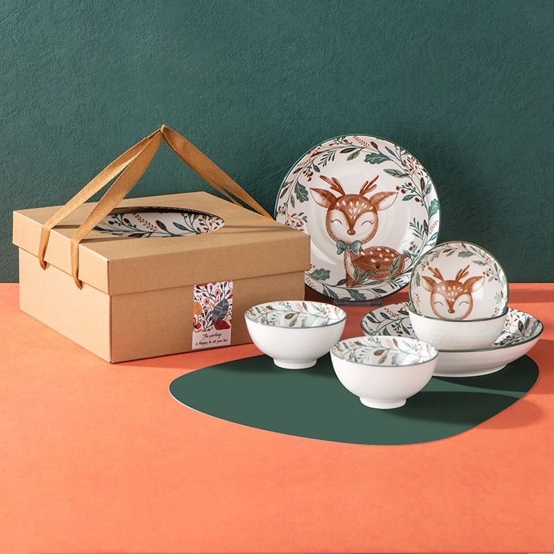 Ceramic Tableware Blue And White Porcelain Bowl Set Opening Event Souvenir Anniversary Ceremony Boxed_voghion.com