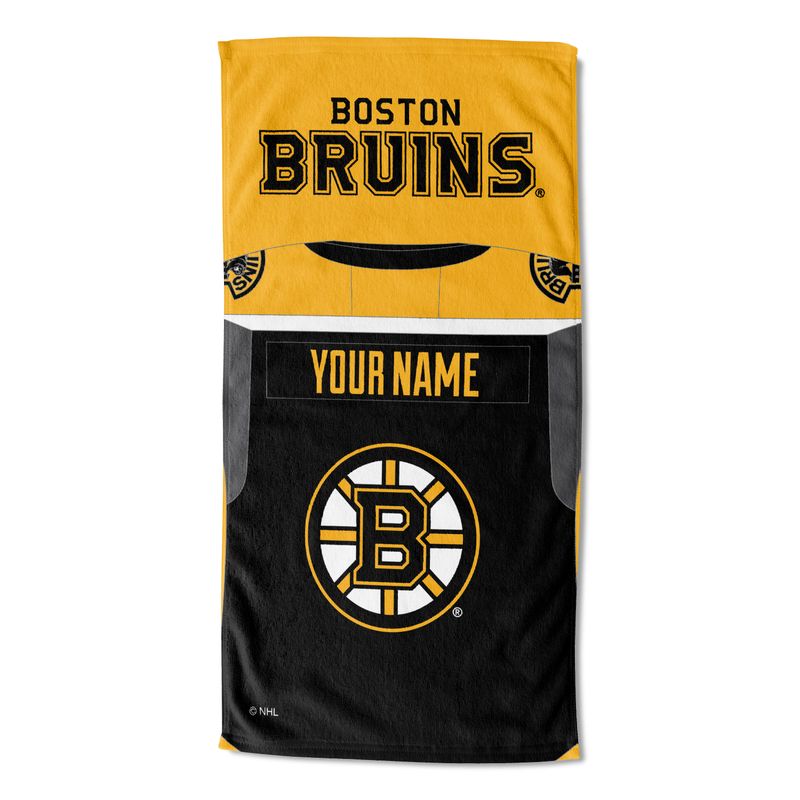 [Personalization Only] OFFICIAL  Jersey Personalized Beach Towel - Bruins_voghion.com
