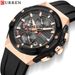 Orologio da uomo Curren 8462 Calendar con sei lancette e cinturino al quarzo, alla moda, con lancetta dei secondi_voghion.com