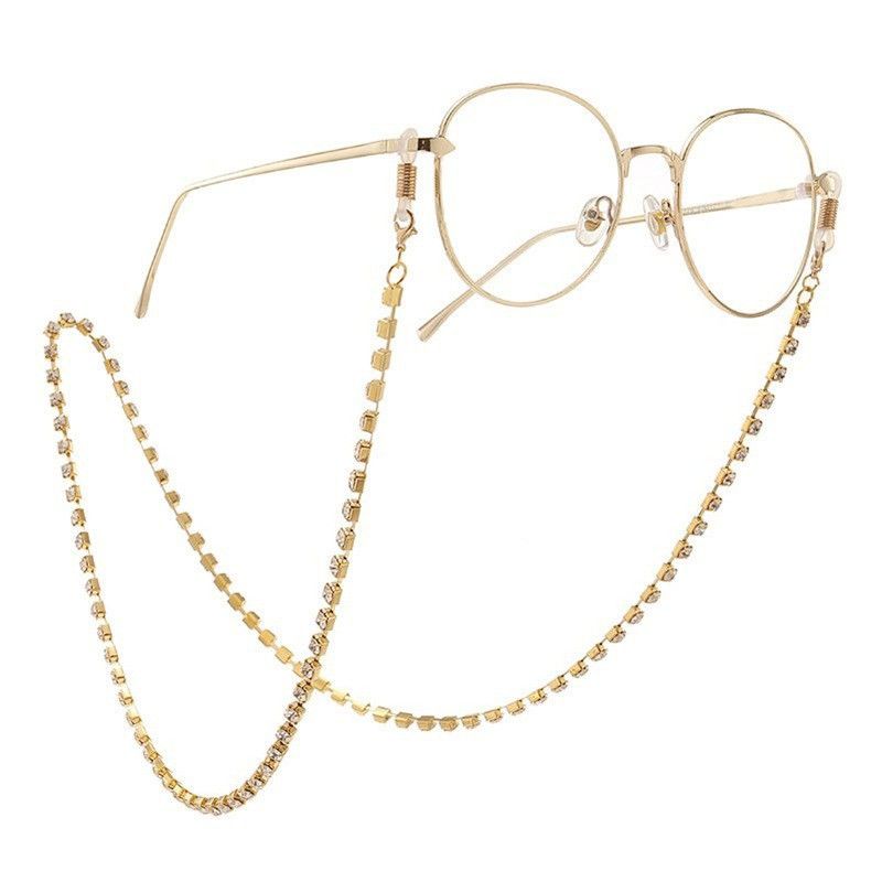 Hot Selling Accessoires Glanzende Volledige Diamant Klauwmasker Veelzijdige Anti-Drop Metalen Brillenketting_voghion.com