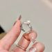 Light Luxury Supr Shiny Fashion Ring For Womn, Stylish Dsign, Diamond Pattrn Indx Fingr Ring, Gift, Old Mony_voghion.com