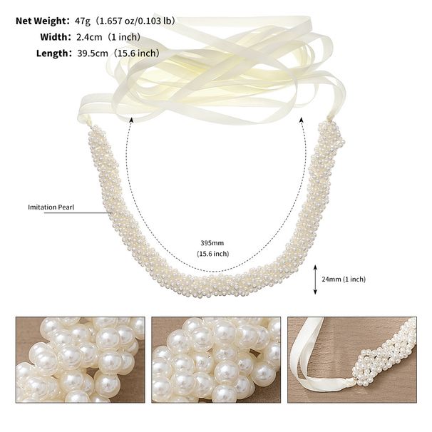 Koreanischer Stil Abschlussball Party Accessoires Damen Taillenkette Vielseitige Dekoration Mode Süß Handgefertigt Gewebter Perlengürtel_voghion.com