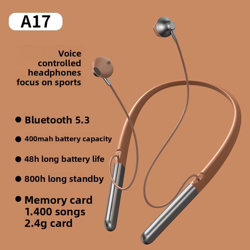 Bluetooth Earbuds MP3 Integrated Neckband Smart With Memory 2023 Model Sports Running Semi-In-Ear Voice Control_voghion.com