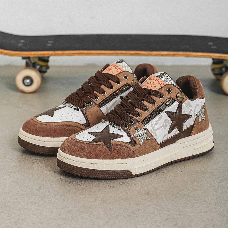 Neue Nischen-Skate-Schuhe für Liebhaber von Star-Schuhen, lässige japanische Schnür-All-Match-Schuhe, Flut_voghion.com