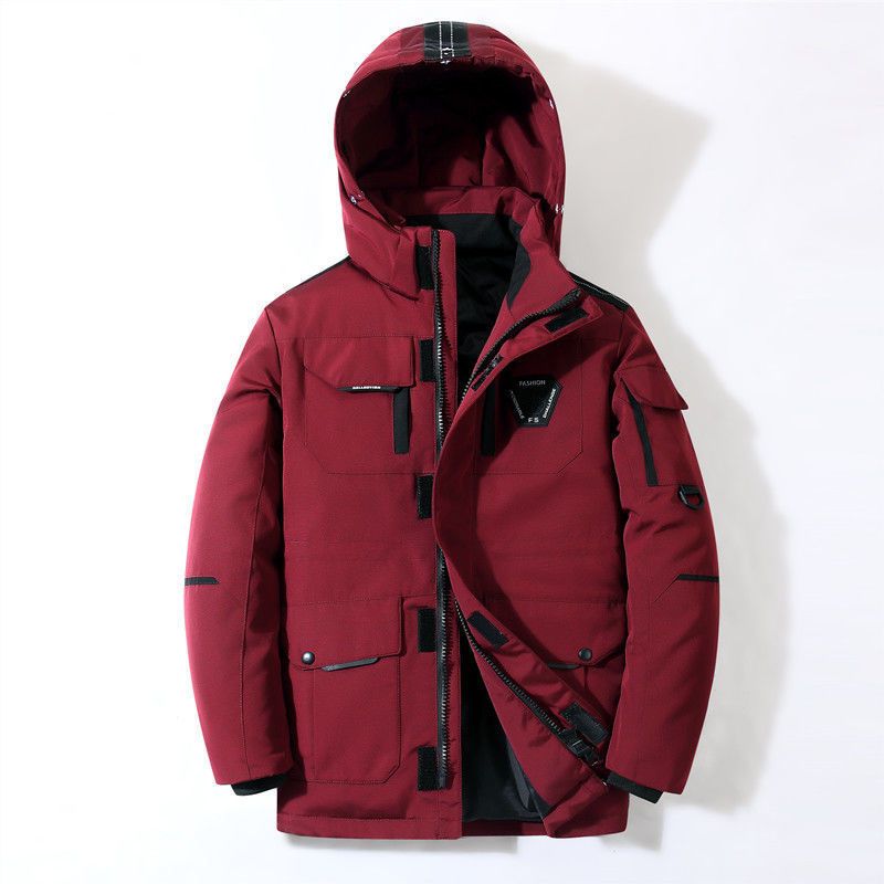 Trendy workwear, youth winter jacket, thickened Korean version, running men's down jacket_voghion.com